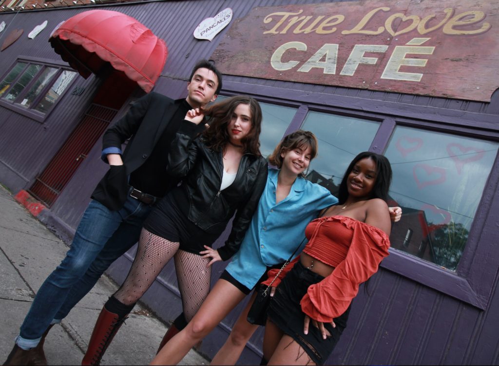 jonathan MacDonald, sophie nation, jamie hart and lory mpiana at true love cafe
