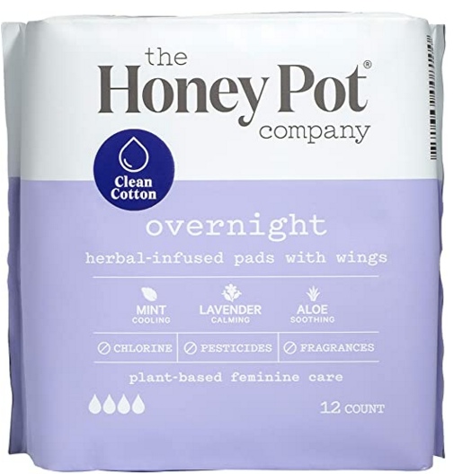Honey Pot Cotton Clean Overnight Pads