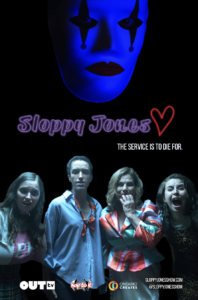 Sloppy Jones poster with protagonists and slasher mask